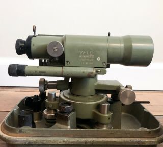Vintage Wild Heerbrugg Level Model Nk2 Swiss Surveying And Case Telescope Wwii