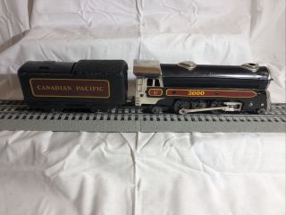 Vintage Marx Trains O Scale 2 - 4 - 2 3000 Steam Loco W/tender Canadian Pacific