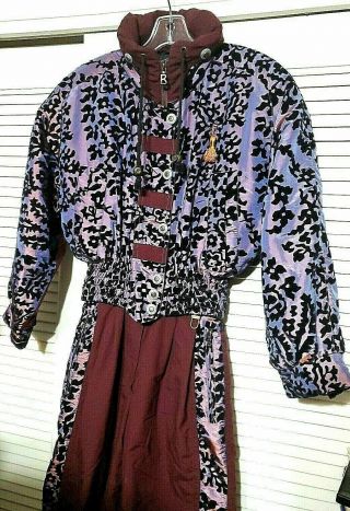 Bogner Women’s Two Piece Snow Ski Suit Size 6 90s Vintage,