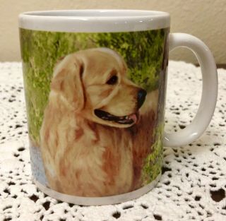 Golden Retriever Dog Ceramic Coffee Cup Mug Nwot 3 3/4 "