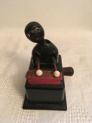 Vintage Kobe Doll Mechanical Toy Hand Carved Xylophone Player 2 Of 11