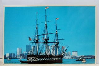 Massachusetts Ma Boston Charlestown Navy Yard Uss Constitution Postcard Old View