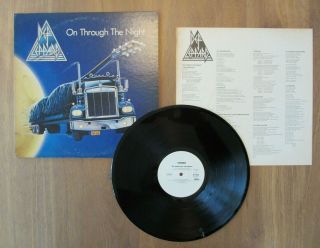 Def Leppard - On Through The Night Wlp Lp 1980 Japan Promo Record Rare