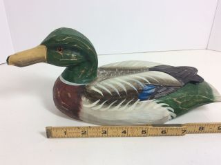 Andy Anderson Signed Hand Carved Wood Mallard Duck Decoy,  2