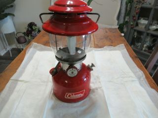 Vintage Red Coleman Lantern 200 A Single Mantel 1971