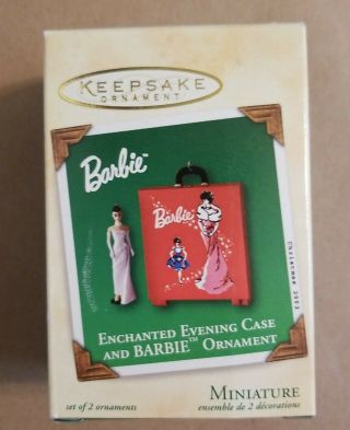 2002 Hallmark Keepsake Barbie Enchanted Evening Case Ornament - Miniature Set 2