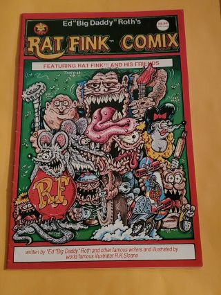 Rat Fink Comix 1 Ed Big Daddy Roth R.  K.  Sloan 1st Print Comic 1986 - 1987
