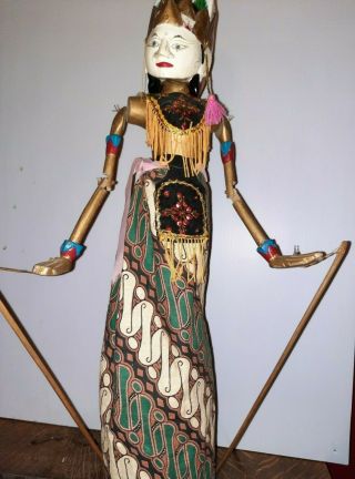 Thai Or Indonesian Hand Puppet - Hand Carved