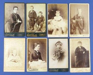 8 Victorian Cdv Carte De Visite Photos All By English Photographers