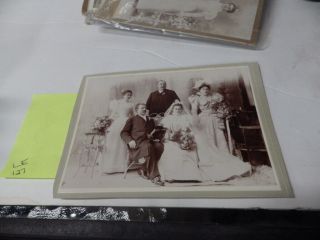 ANTIQUE 1800 ' S CABINET CARD PHOTO MULTIPLE FAMILY WEDDING ORNATE 2