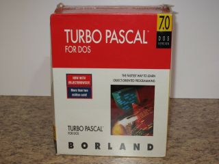 Borland Turbo Pascal 7.  0 For Dos Vintage - Factory - Old Stock