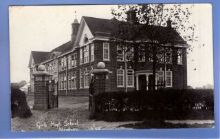 Old Vintage Rp Postcard Girls High School Newbury Berkshire