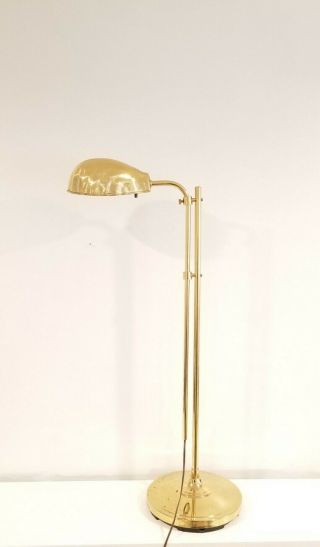 Alsy Brass Clam Shell Floor Lamp Mcm Mid Century Modern Vtg Hollywood Clamshell