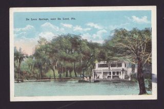 Old Vintage Postcard Of De Leon Springs Near De Land Florida Fl