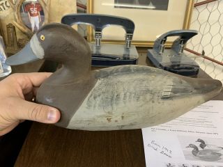 Antique Duck Decoy Signed And Hand Painted By J.  Evans Mckinney 1978