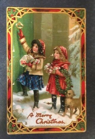 Vintage Raphael Tuck Embossed Postcard " The Santa Claus "