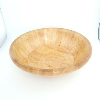 Vintage 14 " - Made In Malaysia - Wooden Dough Bread Bowl