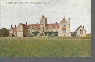 Hereford Training College From South Old Unposted Postcard