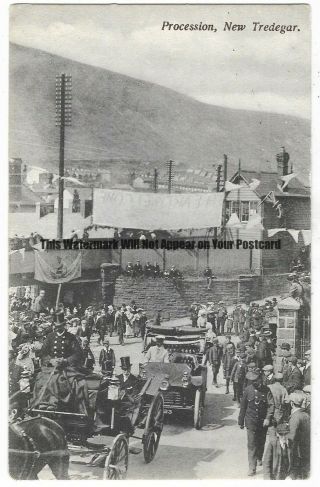 Wales Tredegar Procession Vintage Postcard 20.  6