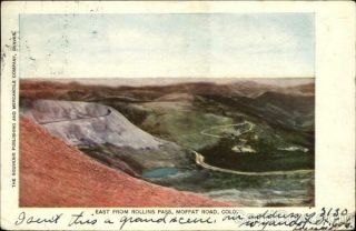 Colorado East From Rollins Pass,  Moffat Road Antique Postcard 1c Stamp Vintage