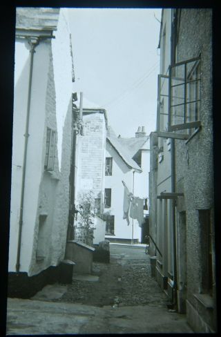 Vintage Magic Lantern Slide - Narrow Street Looe Cornwall 2