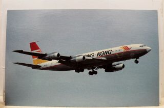 China Air Hong Kong Kai Tak Airport Boeing B - 707 Postcard Old Vintage Card View