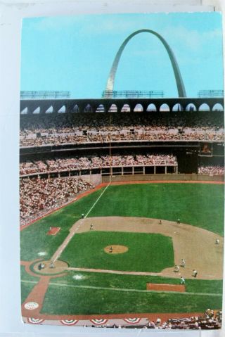 Missouri Mo St Louis Busch Memorial Stadium Coliseum Gateway Arch Postcard Old