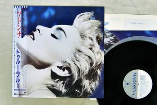 Madonna True Blue Sire P - 13310 Japan Obi Poster Vinyl Lp