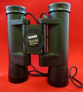 Vintage Carl Zeiss West Germany 10x25b Compact Lightweight Pocket Binoculars