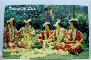 Hawaii Hi Hawaiian Flower Leis Postcard Old Vintage Card View Standard Souvenir
