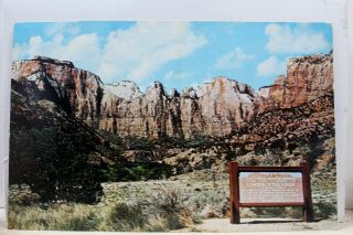 Utah Ut Zion National Park Towers Of The Virgin Postcard Old Vintage Card View