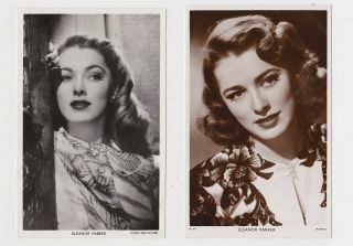 Two Old Real Photo Cards Film Star Eleanor Parker " The Sound Of Music "
