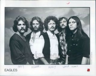 Press Photo Rock Band The Eagles Henley Felder Frey Walsh Schmit