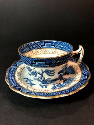 Real Old Willow By Booths Bread Cups And Saucer (s)