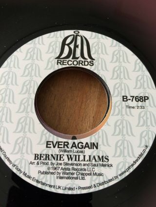 Bernie Williams - Ever Again - - Rnb,  Northern Soul.