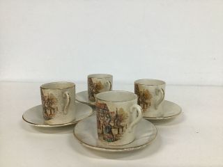 Lancaster & Sandland Pottery & Porcelain 8 Piece Tea Set With Gold Trimming 413