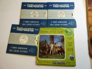 Vintage Viewmaster 3d Photo Reels - Tv Show Tarzan Of The Apes No.  976,  Set Of 3