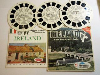 Vintage Viewmaster 3d Photo Reels - Ireland,  The Emerald Isle No.  B160,  Set Of 3