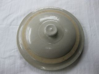 Antique Stoneware 4 Gallon Crock Lid Salt Glazed