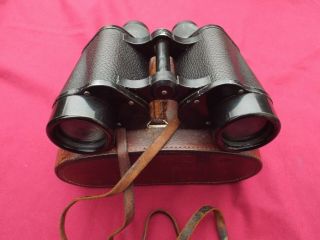 A Vintage Carl Zeiss Jena 8x40 Delactis Binoculars With Leather Case