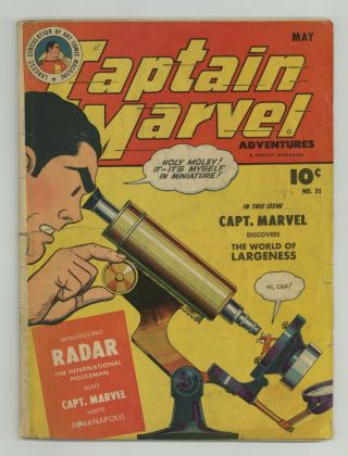 Captain Marvel Adventures 35 Fr/gd 1.  5 John G.  Fantucchio 1944