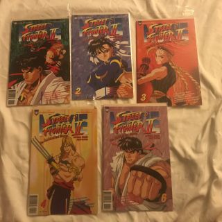 Street Fighter Ii: The Animated Movie 1,  2,  3,  4 And 6 Comic Very Fine