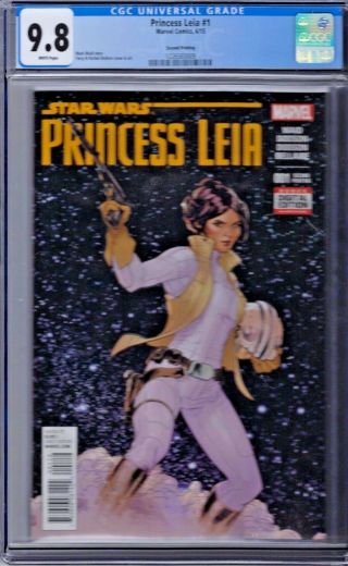 Star Wars: Princess Leia 1 2nd Print Cover Cgc 9.  8 Marvel 2015