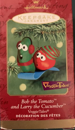 Hallmark Keepsake Ornament 2000 Veggie Tales Bob The Tomato & Larry The Cucumber