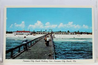 Florida Fl Panama City Beach Fishing Pier Postcard Old Vintage Card View Post Pc