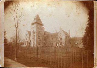 19th Century Building By Hartford,  Connecticut Photographer.  Albumen 6.  5 X 9