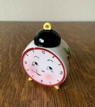 Vintage Salt Pepper Shaker Anthropomorphic Clock Py Miyao Japan 3 "