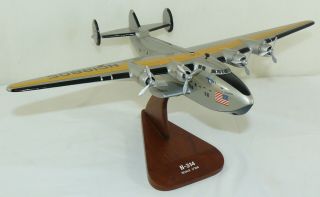 Vtg Pan American Boeing B - 314 Dixie Clipper Desk Model & Stand 1:100 Scale Paa