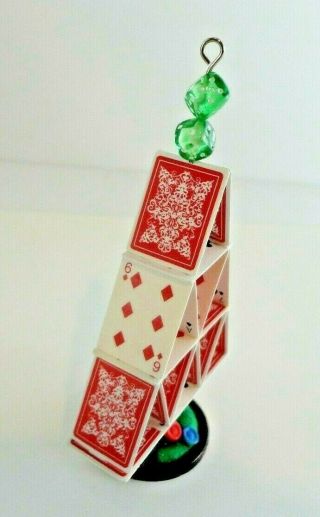All In For Fun Hallmark Ornament Playing Cards Tree Dice Poker Chips 2006 W/ Box