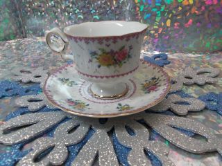 Vintage Enesco Tea Cup & Saucer Set Cross Stitch pattern 3